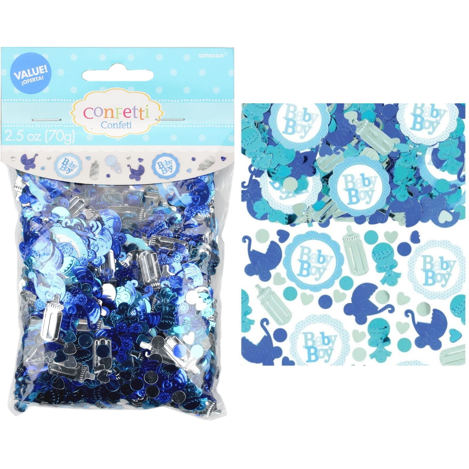 Baby Boy Bottle and Rattle Confetti/Table Scatters