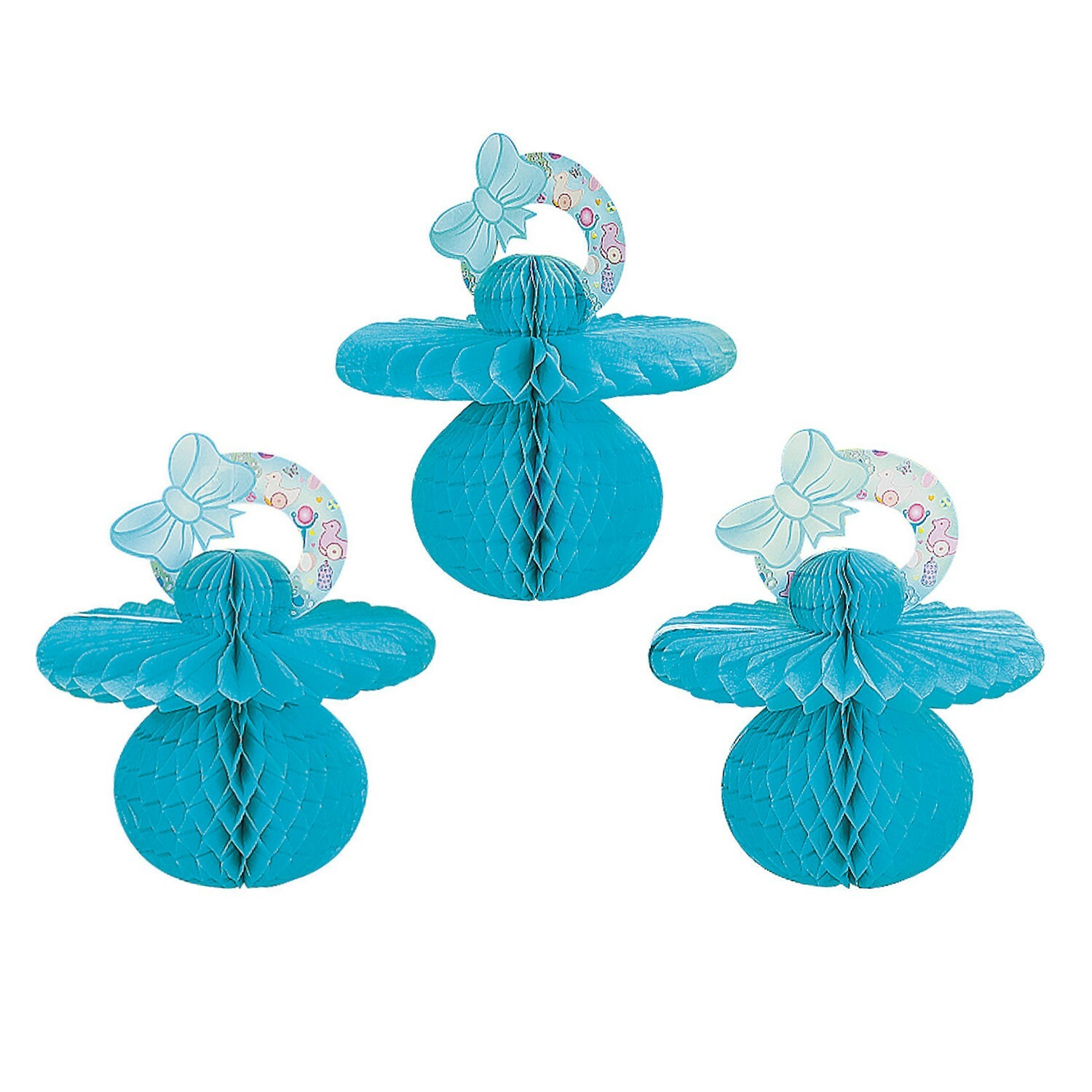 Blue Tissue Dummy Decorations (Pack of 3)