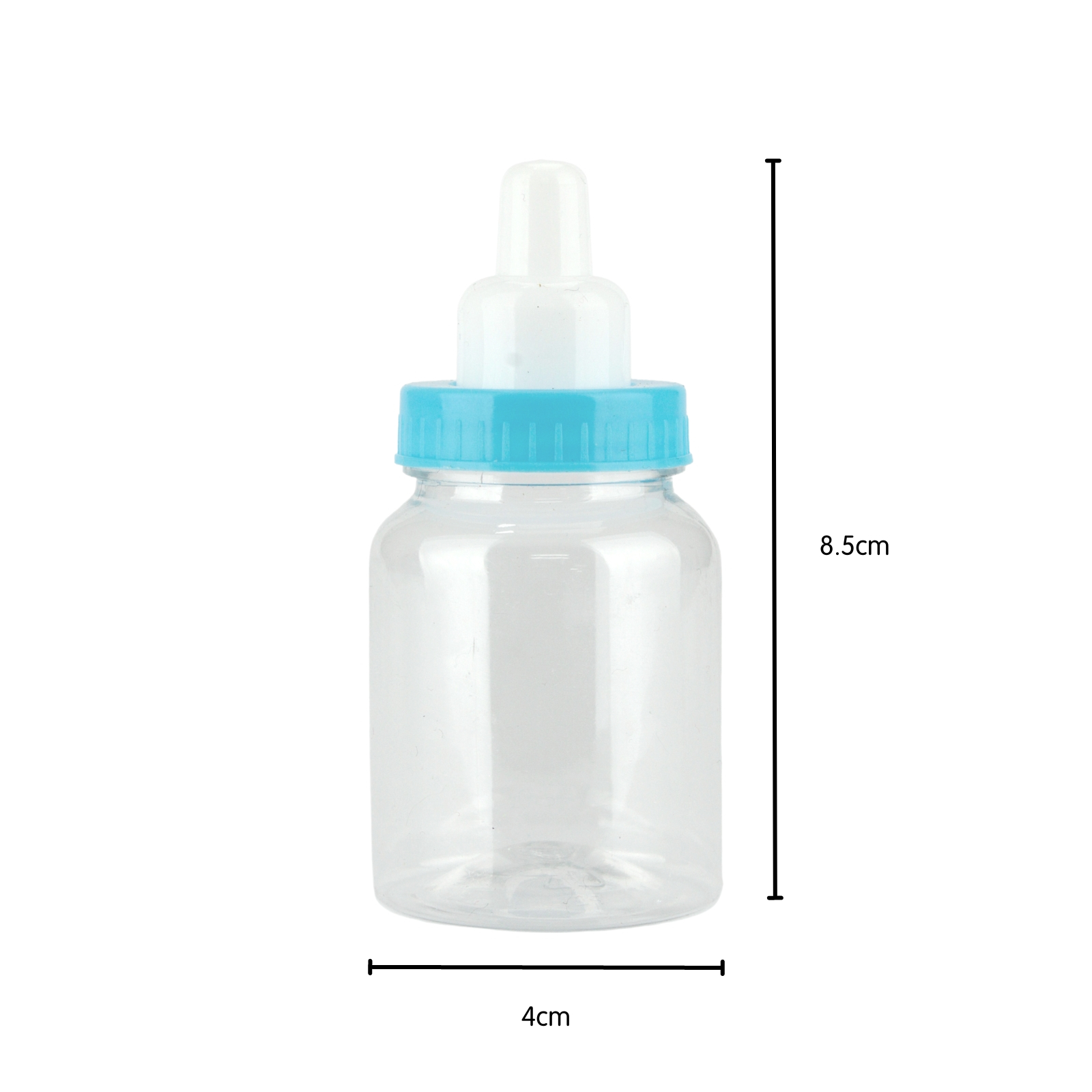 Blue Fillable Baby Bottles (Pack of 6) Baby Boy Baby Shower Party