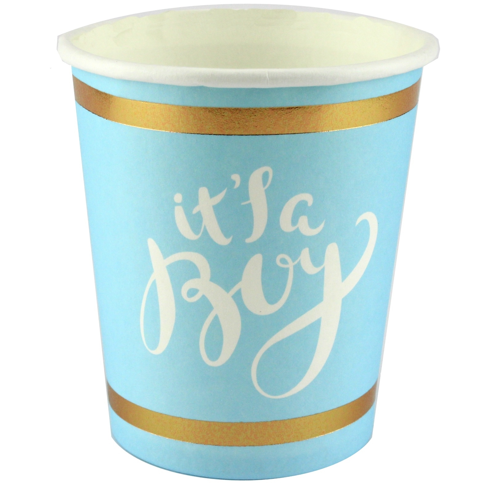 Blue and Gold It's a Boy Paper Cups (Pack of 12)