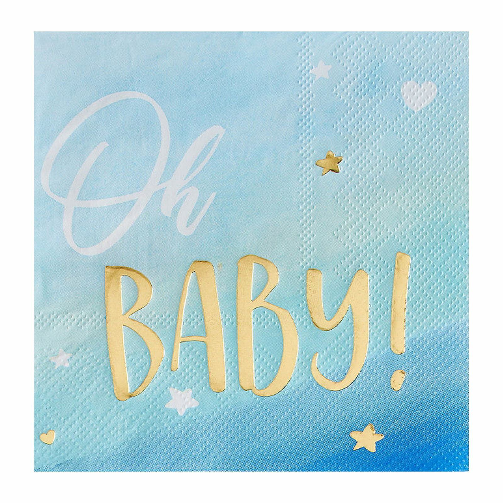 Oh Baby Boy Small Napkins / Serviettes (Pack of 16)