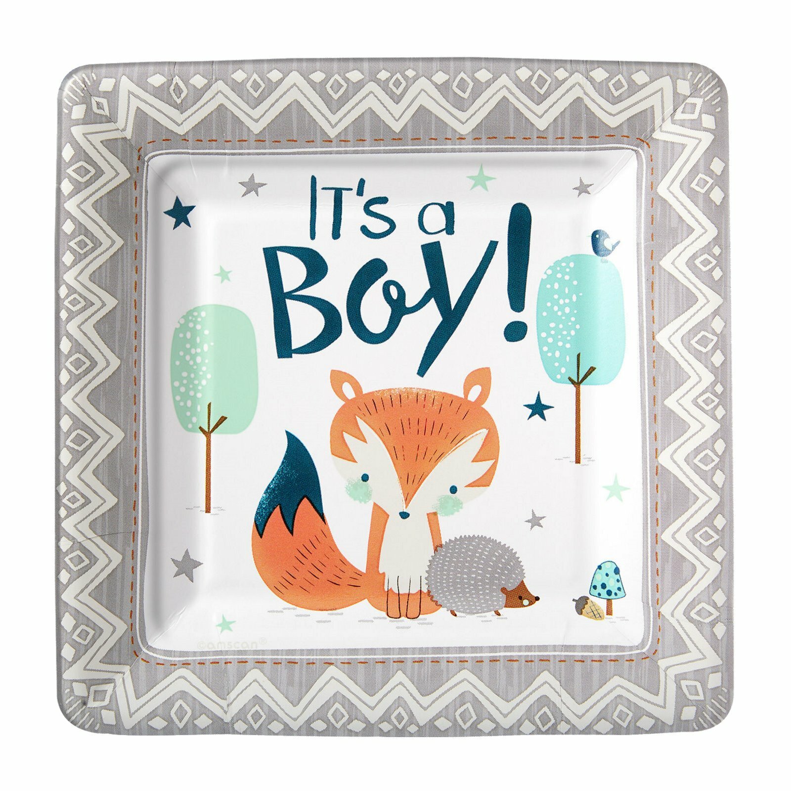 Bear-ly Wait Baby Boy Small Paper Plates (Pack of 8)