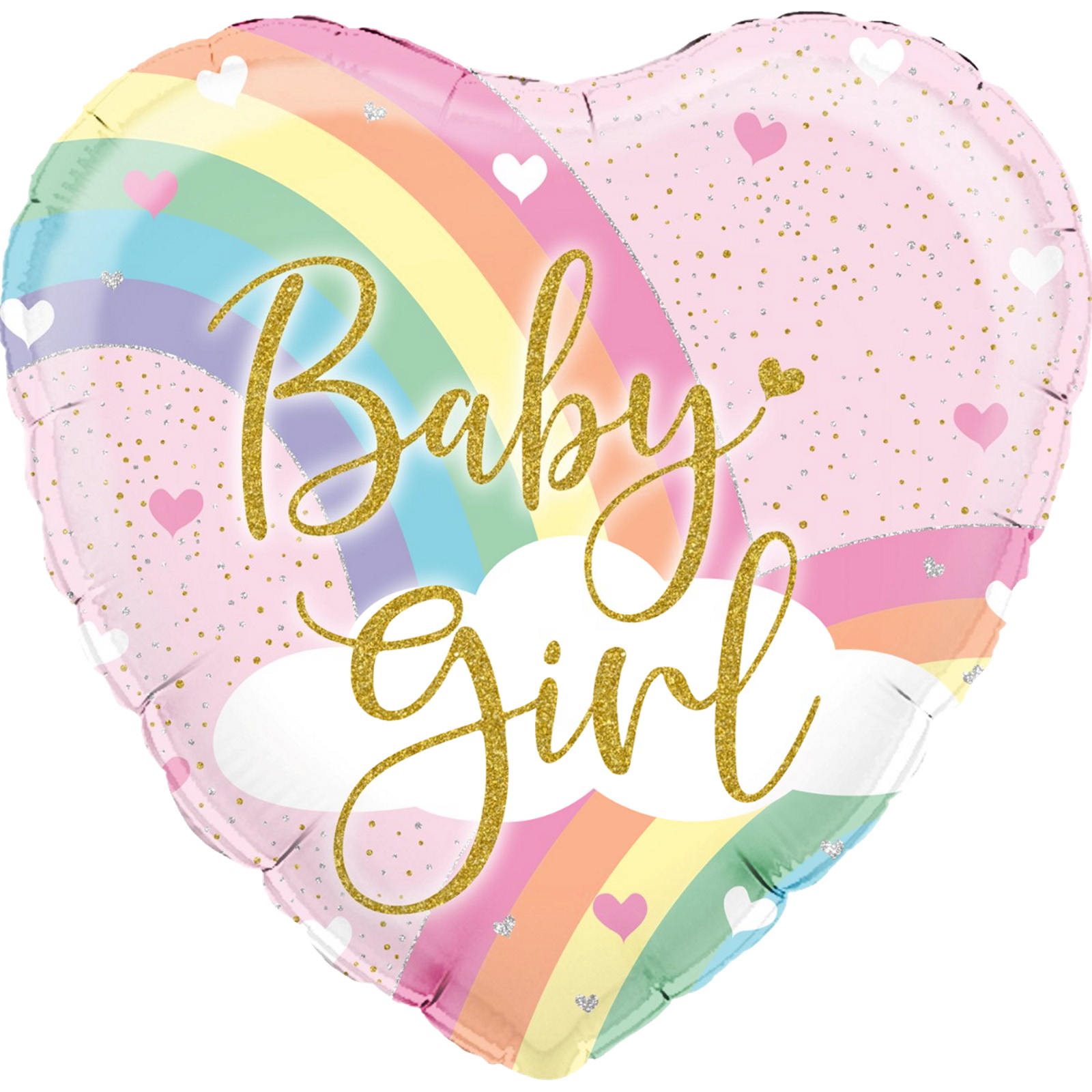 Rainbow Love Baby Girl Foil Helium Balloon
