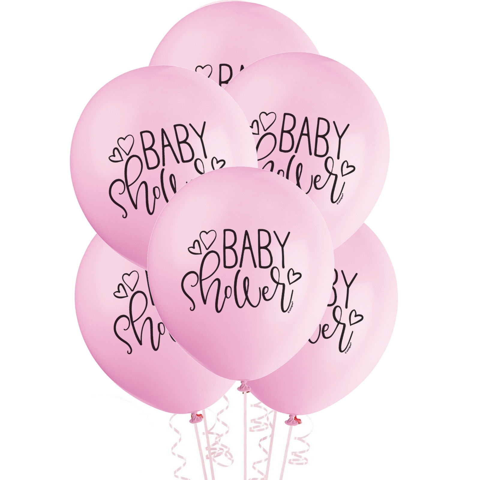 Pink Baby Shower Balloons (Pack of 8)