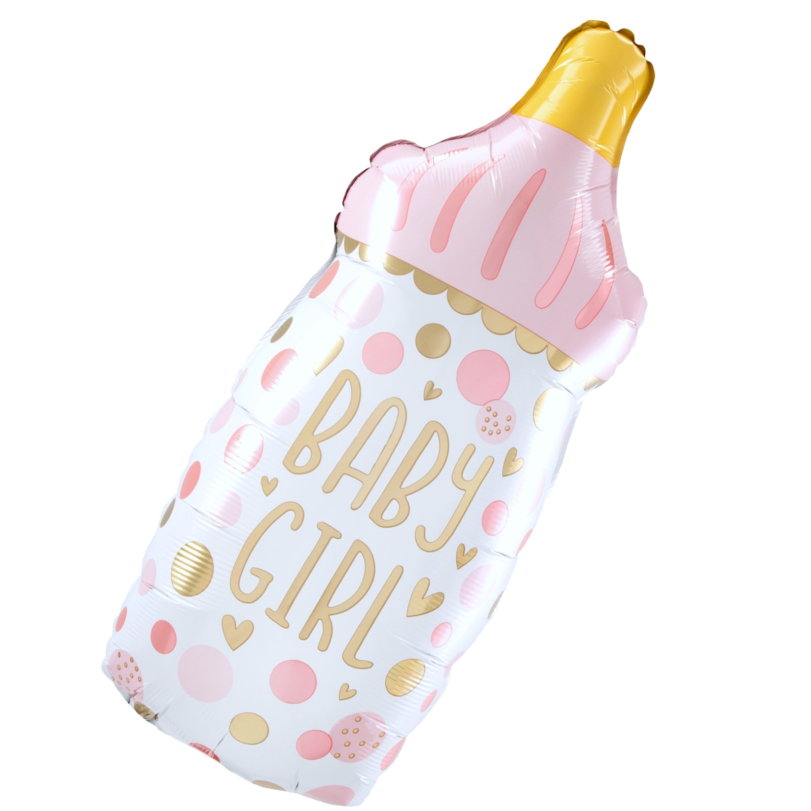 Pink Baby Girl Bottle Supershape Foil Helium Balloon 79cm 