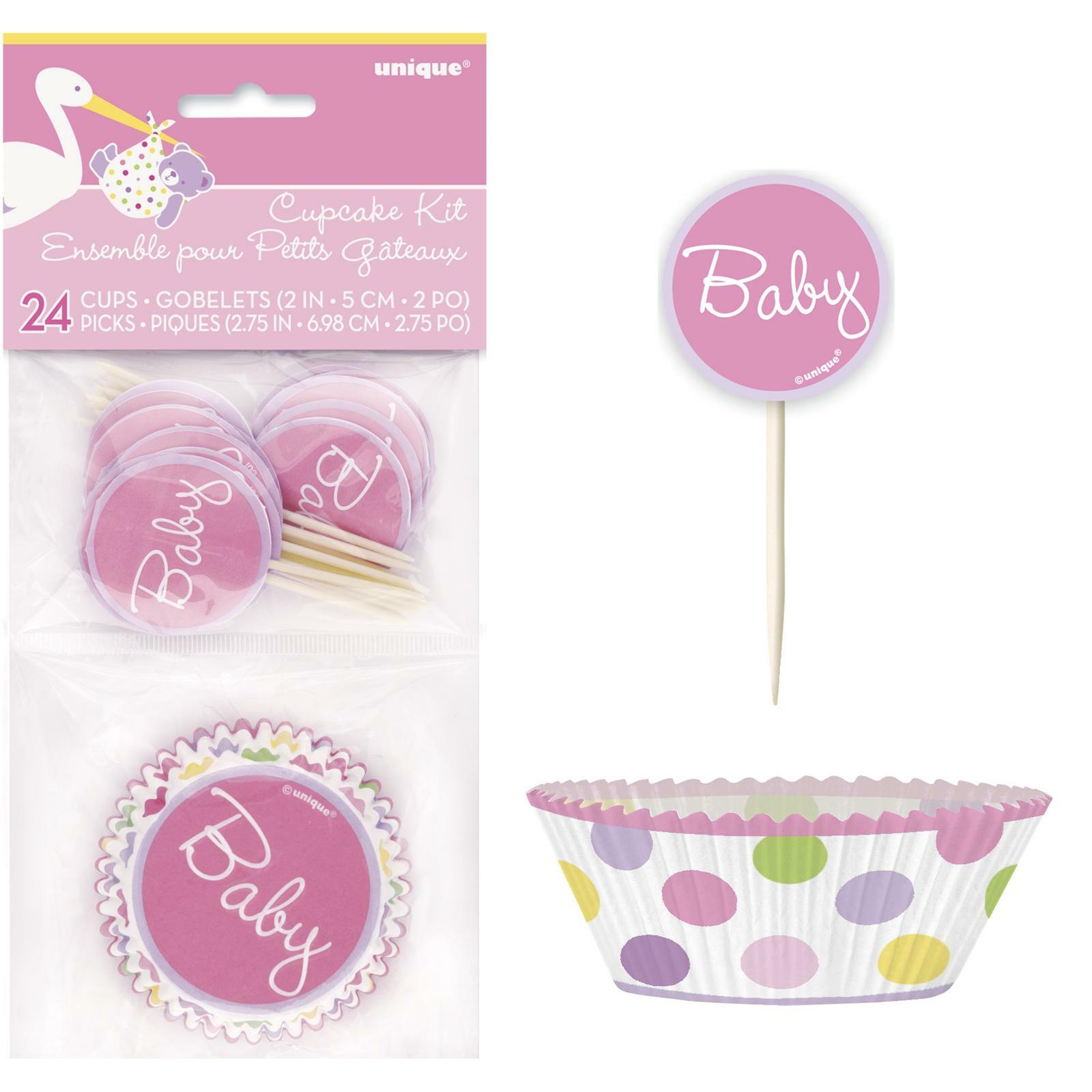 Girls Baby Shower Cupcake Kit (Pack of 24)