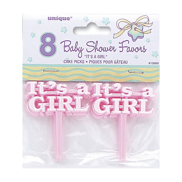 It's a Girl Picks (Pack of 8)