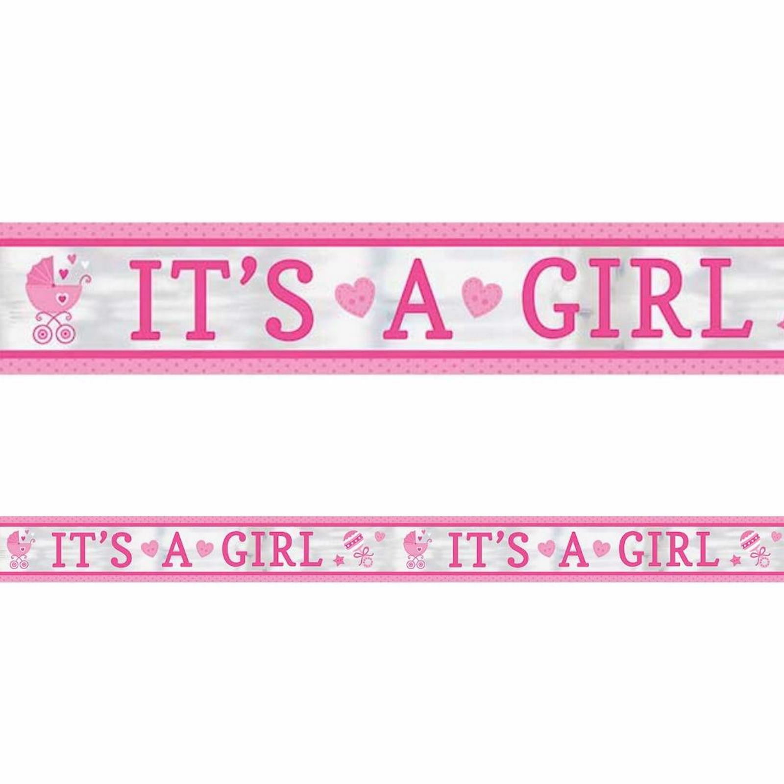 It's a Girl Baby Shower Foil Banner