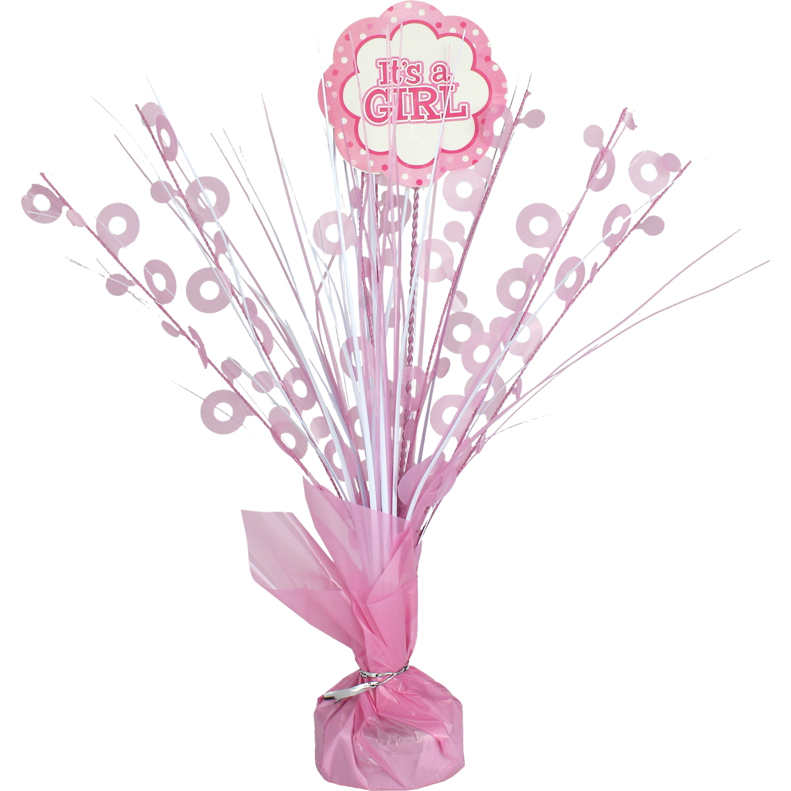 It's A Girl Pink Spray Centrepiece