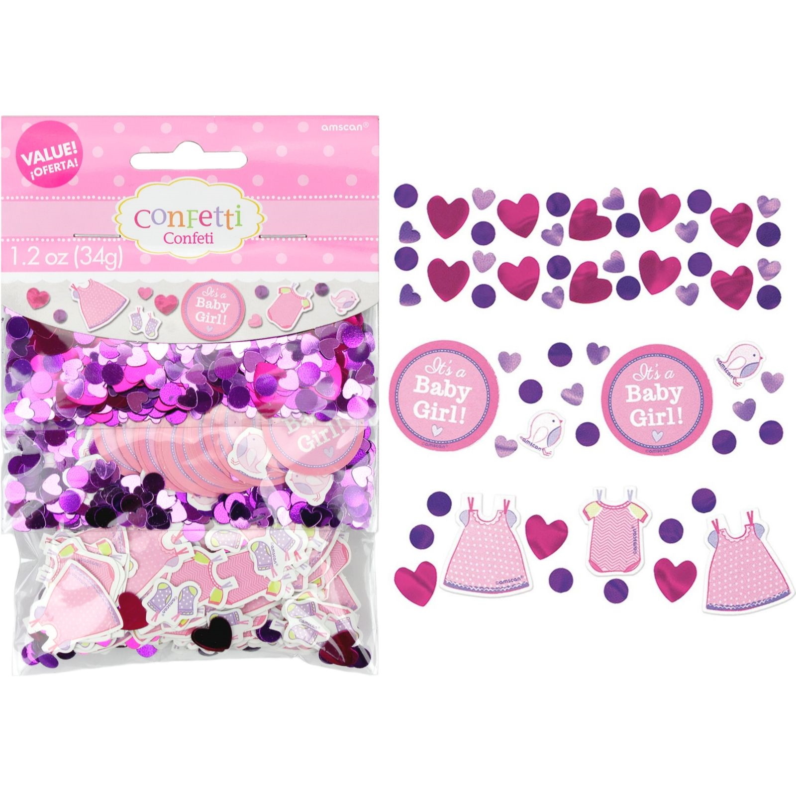Shower With Love Girl Confetti/Table Scatters