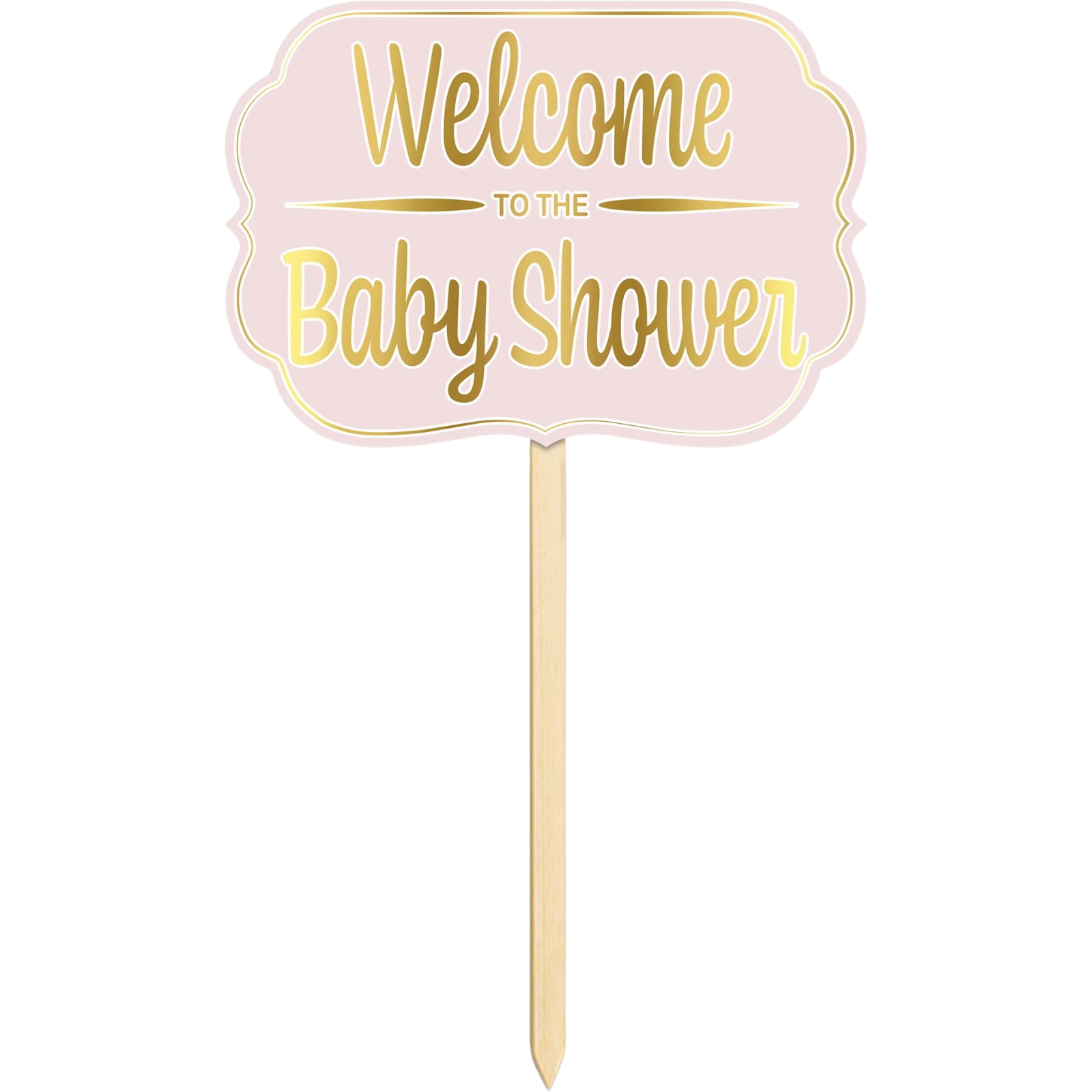 Pink & Gold Welcome to the Baby Shower Yard Sign