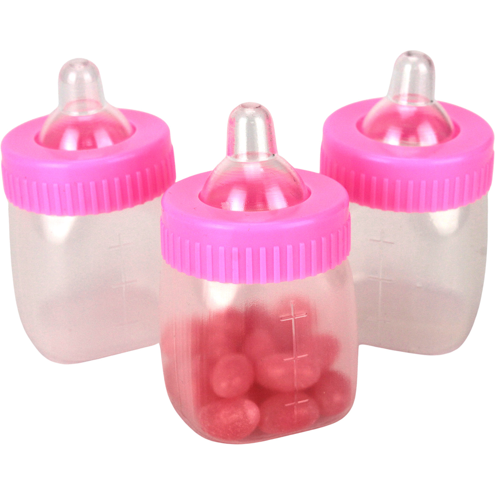 Pink Mini Fillable Baby Bottles (Pack of 12)