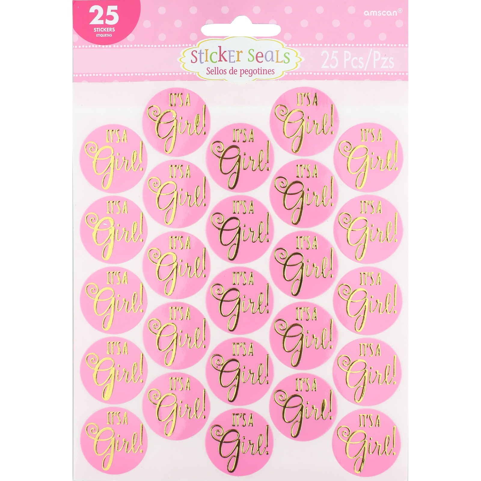 It's A Girl Sticker Seals (Pack of 25)