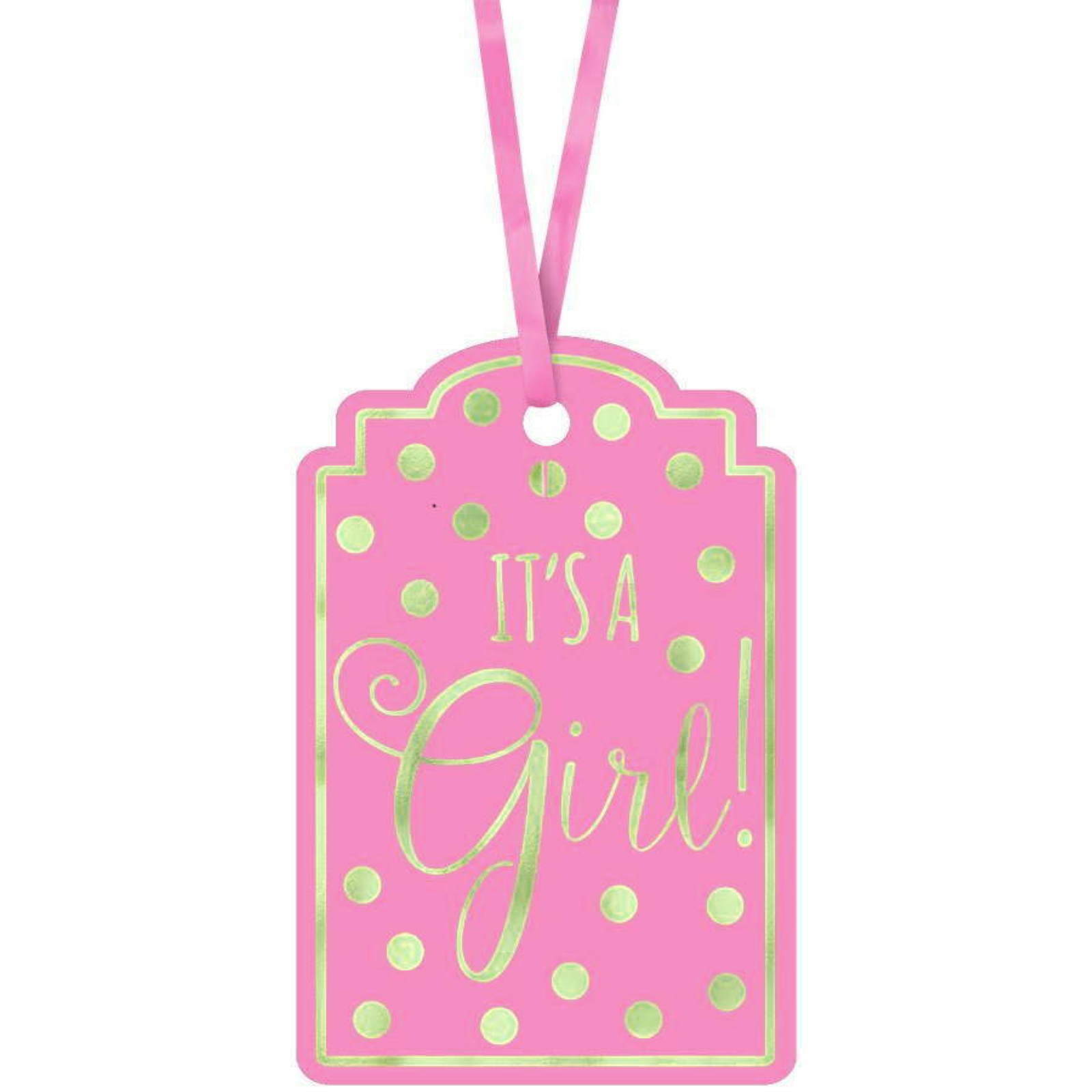 It's A Girl Paper Gift Tags (Pack of 25)