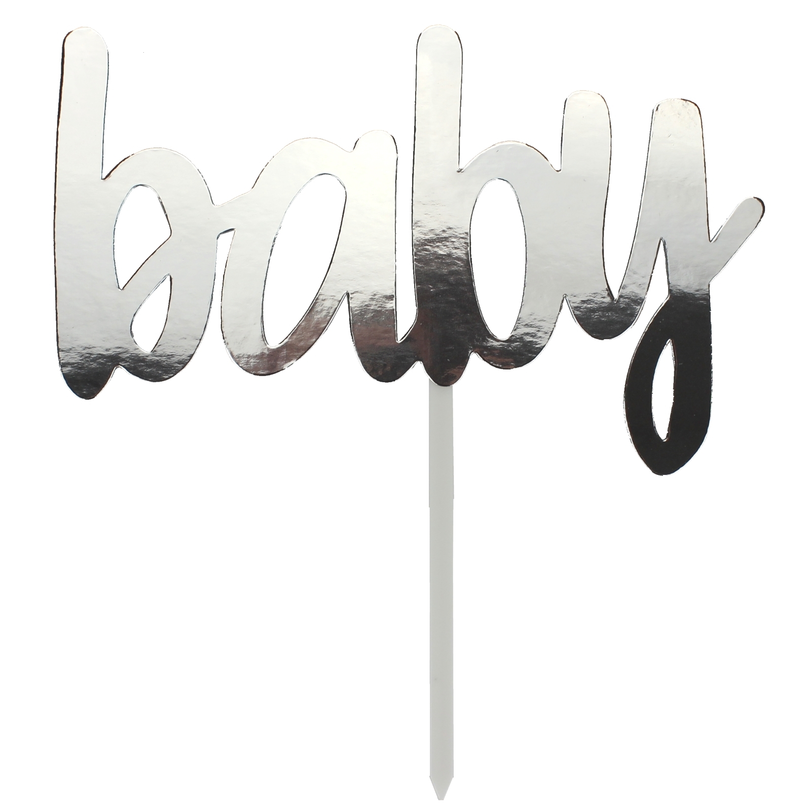 Silver Foil Baby Cake Topper