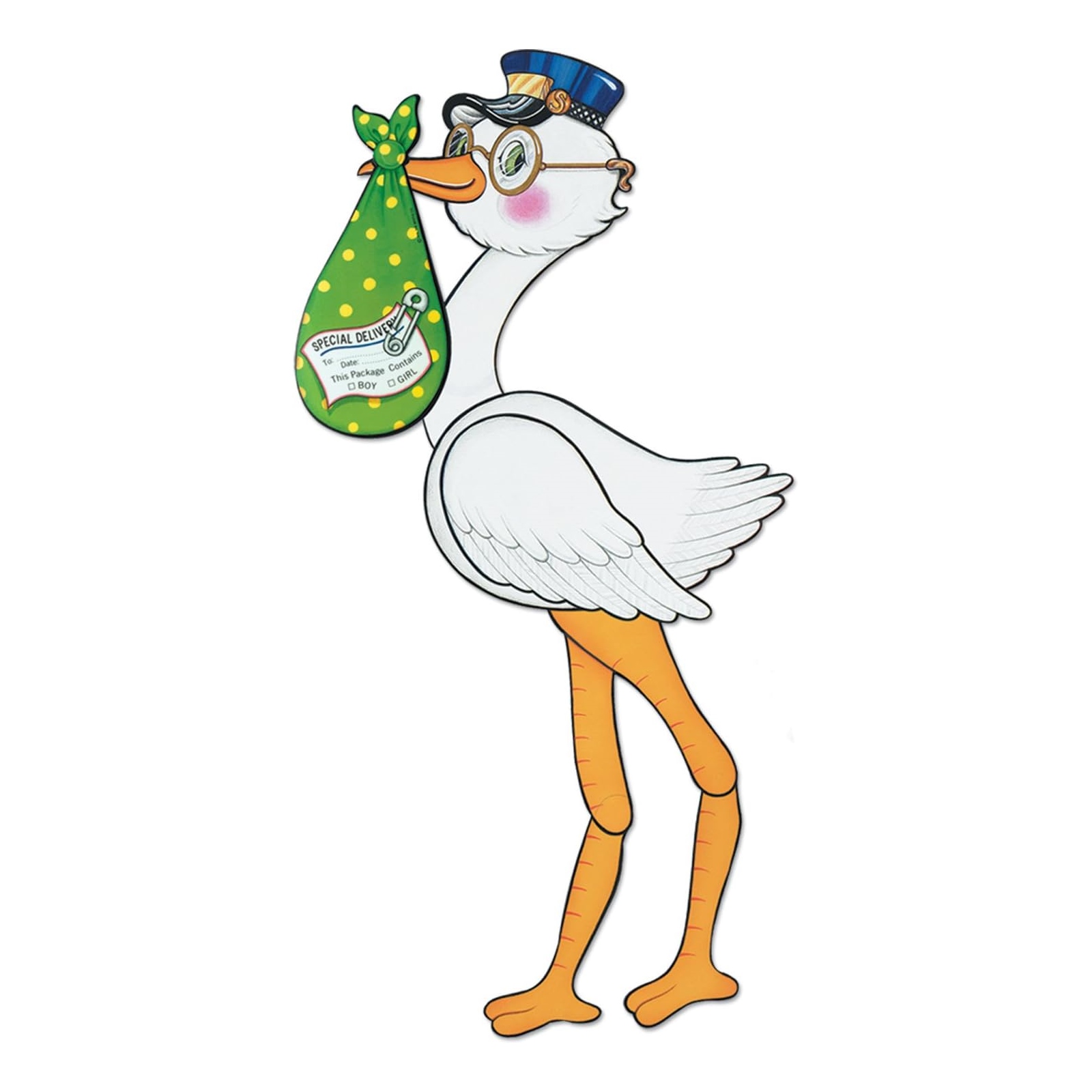 Baby Stork Jointed Cutout Wall Decoration