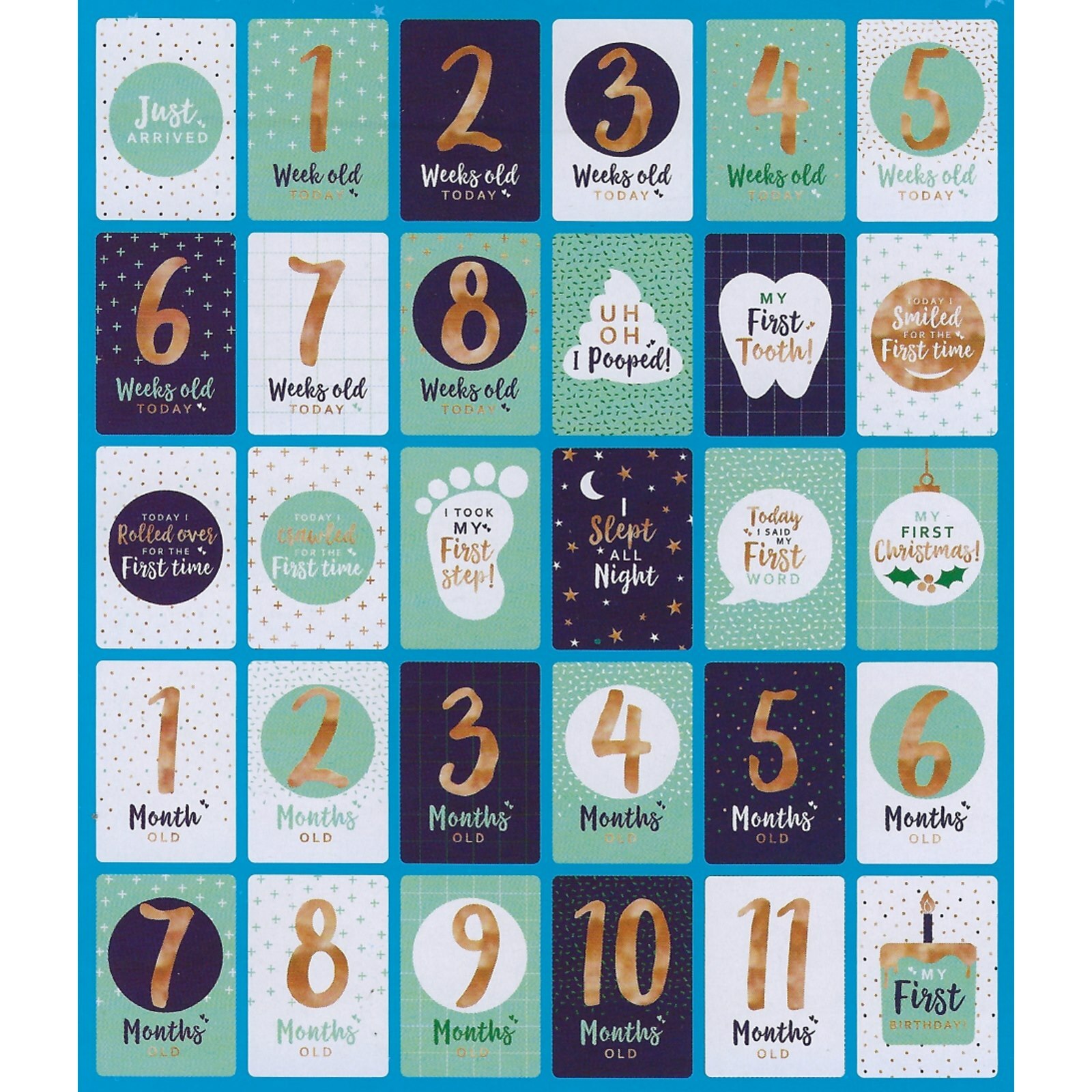 Baby Milestone Cards (Pack of 30)