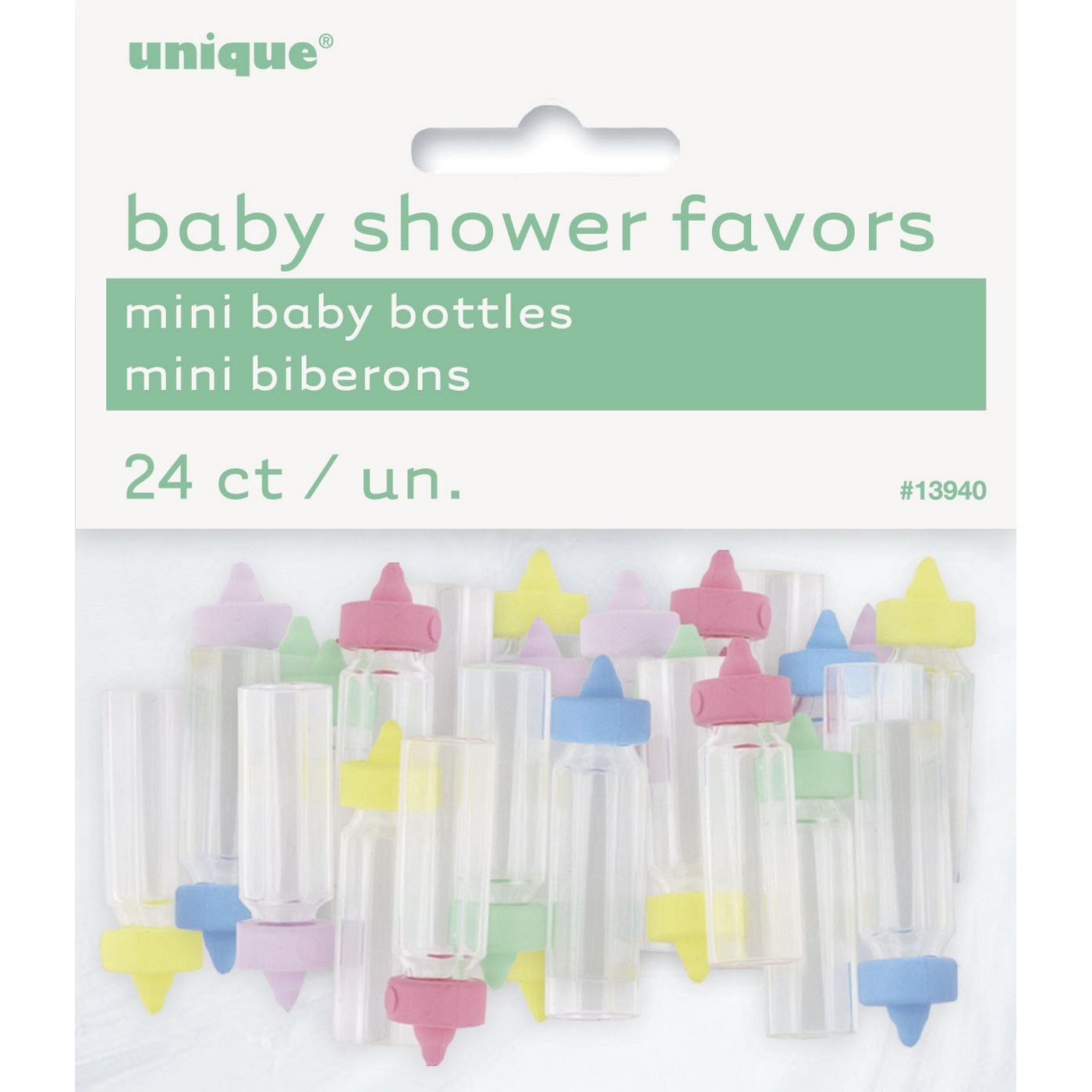 Multi Coloured Mini Baby Bottles (Pack of 24)