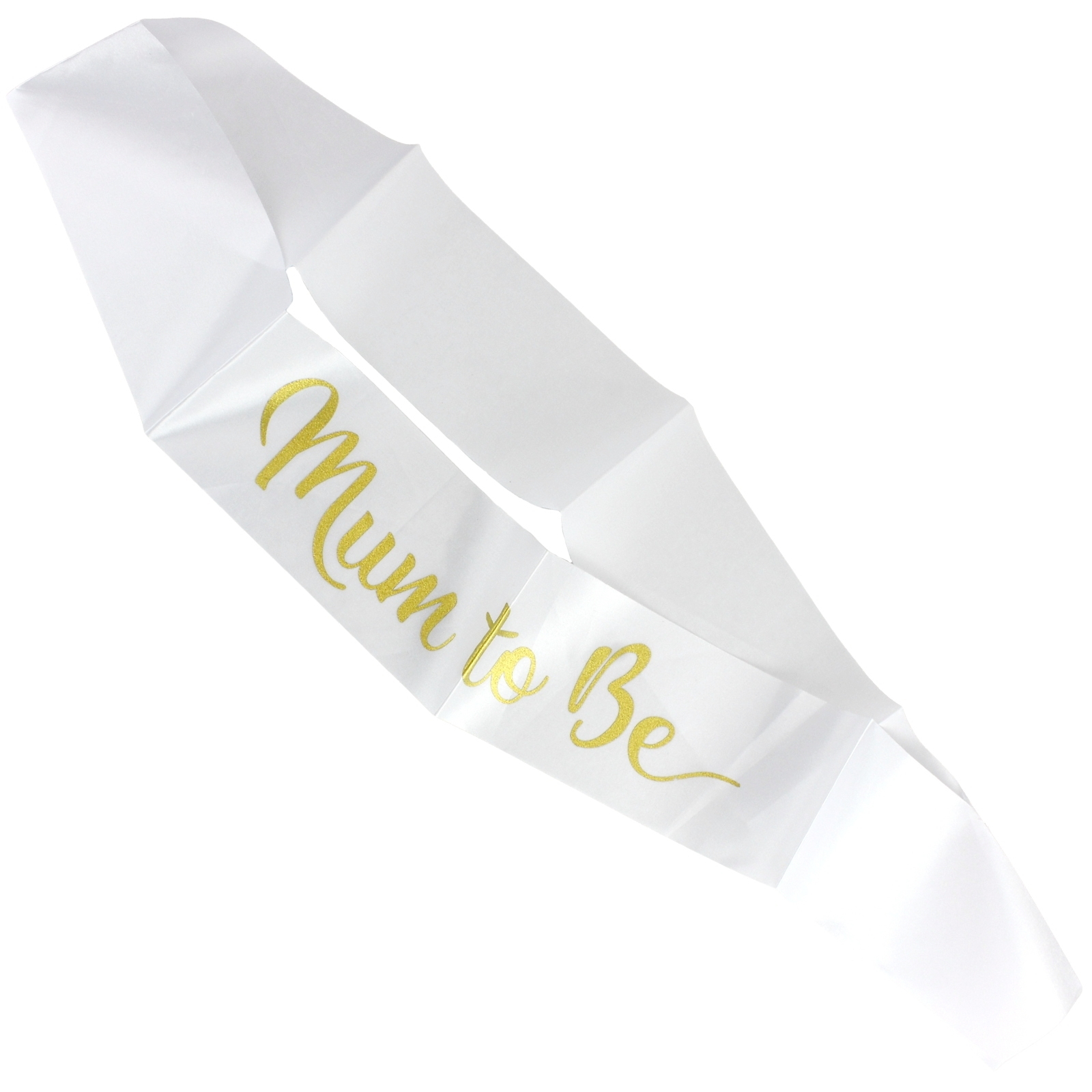 Mum to Be White Sash 