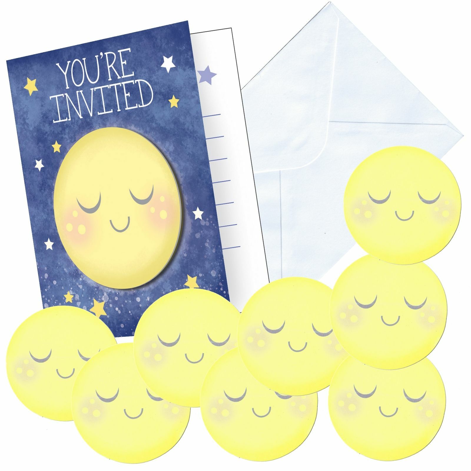 To the Moon and Back Party Invitations (Pack of 8)