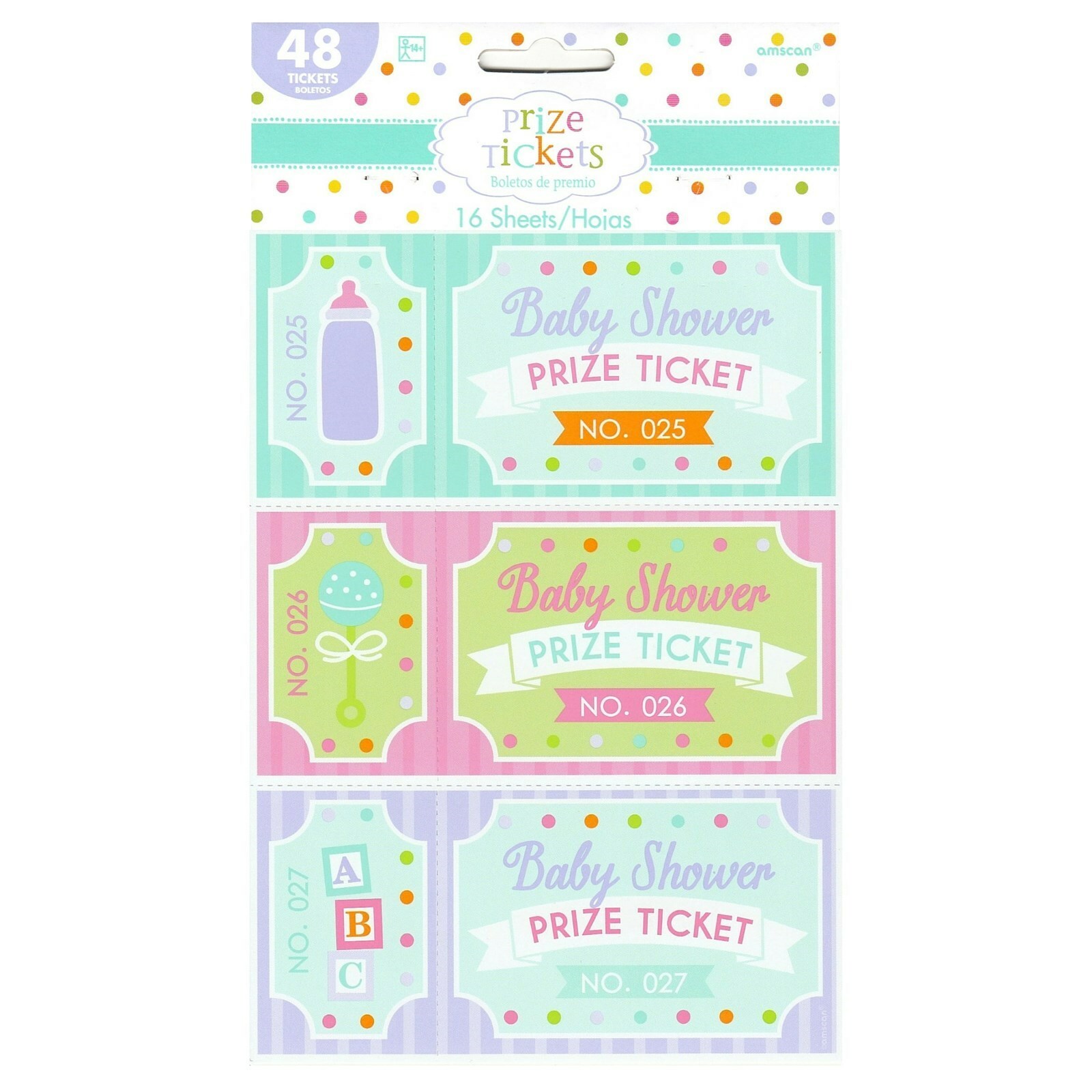 Baby Shower Prize Ticket Game (Pack of 48)