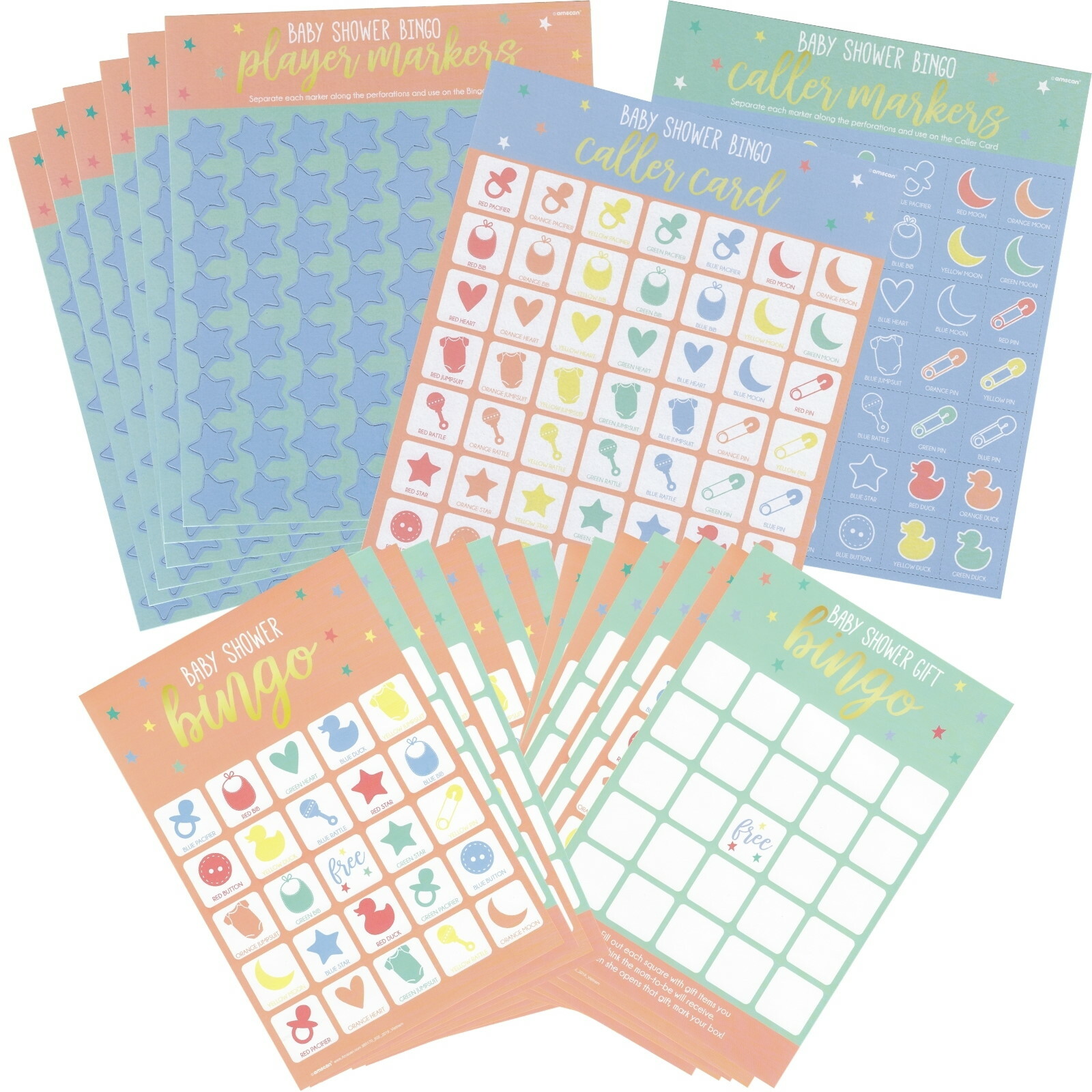 Baby Shower 2 in 1 Bingo Game