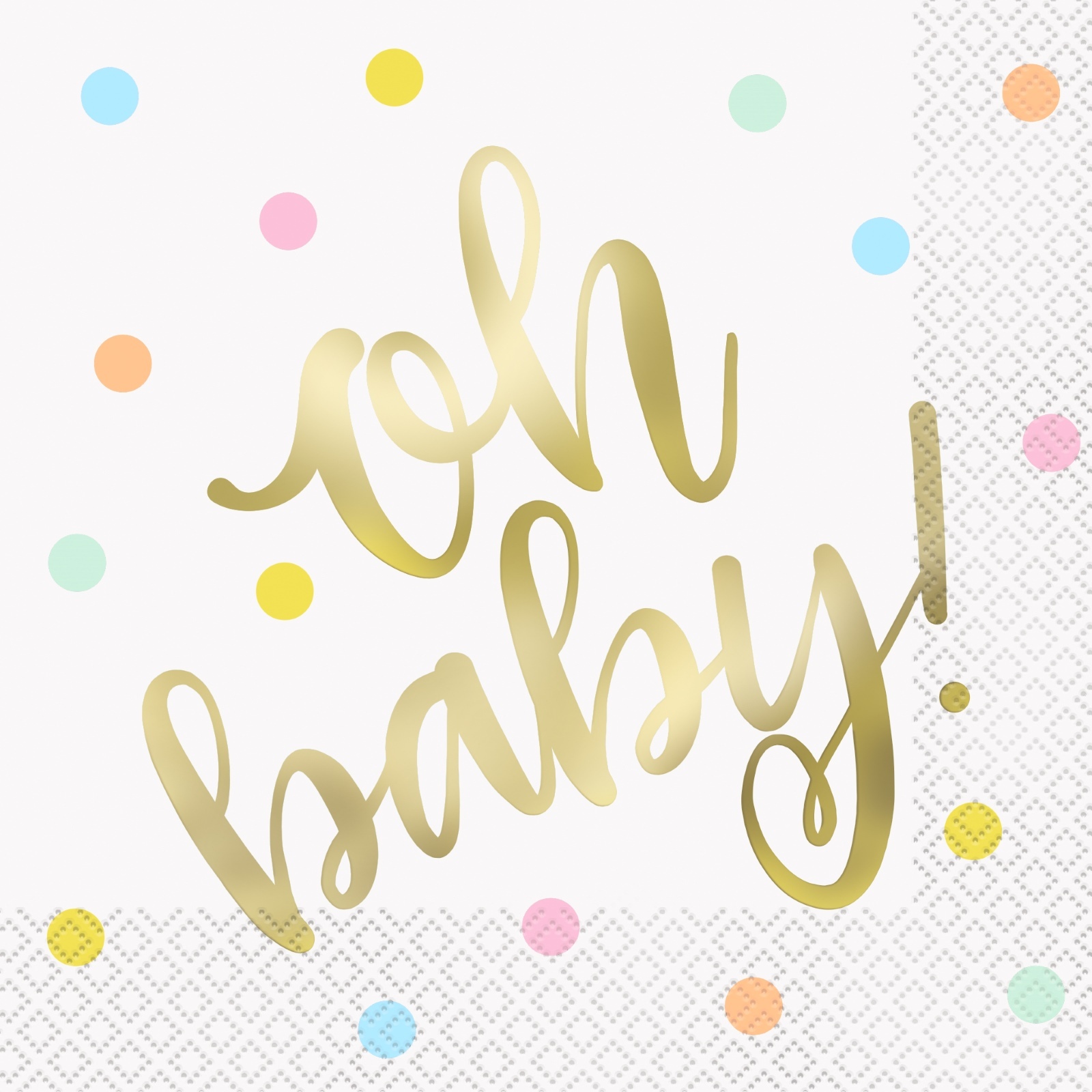 Oh Baby Large Napkins / Serviettes (Pack of 16)