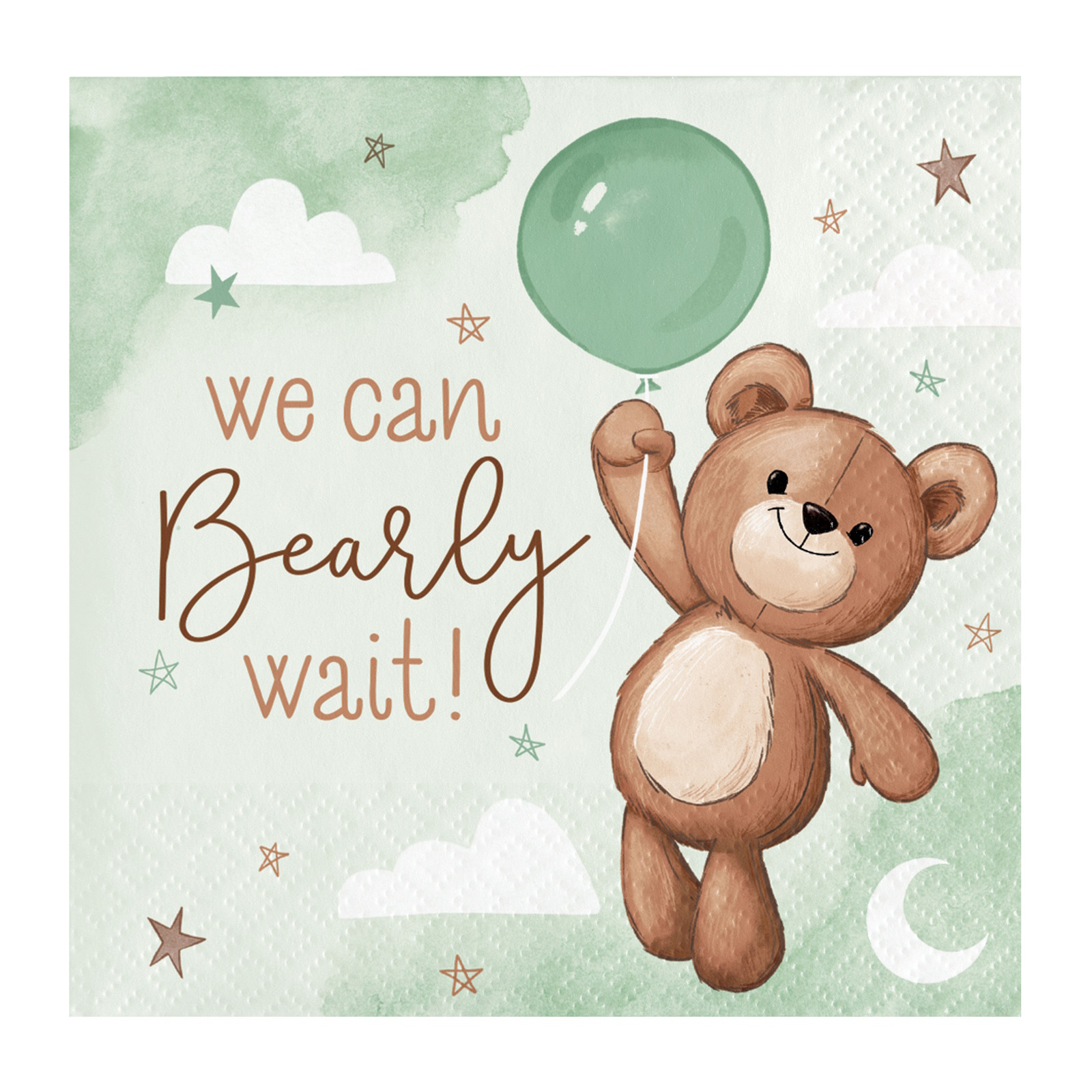 Teddy Bear Dreams Baby Shower Small Napkins / Serviettes (Pack of 16)