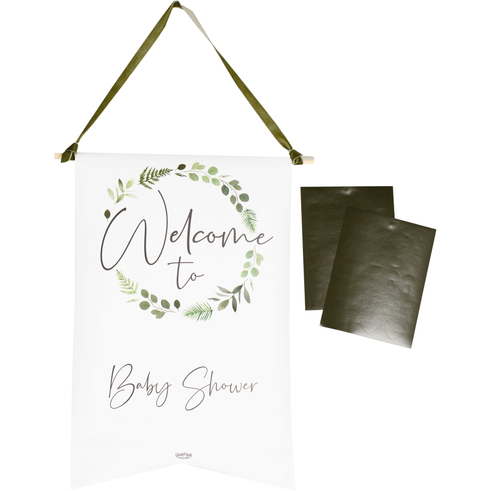 Ginger Ray Botanical Baby Customisable Welcome Sign