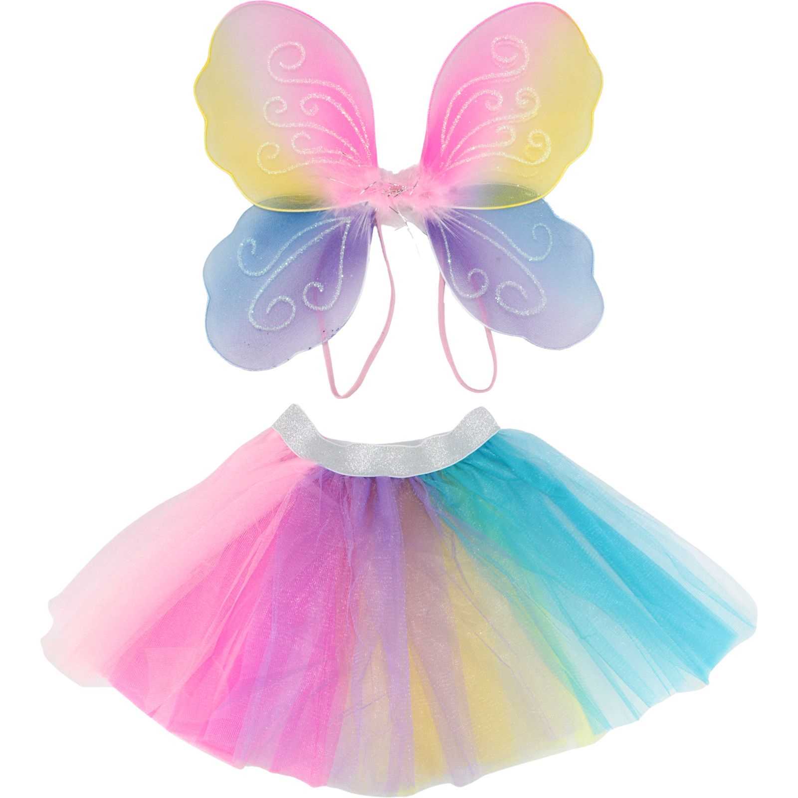 Rainbow Butterfly Wings and Tutu Set