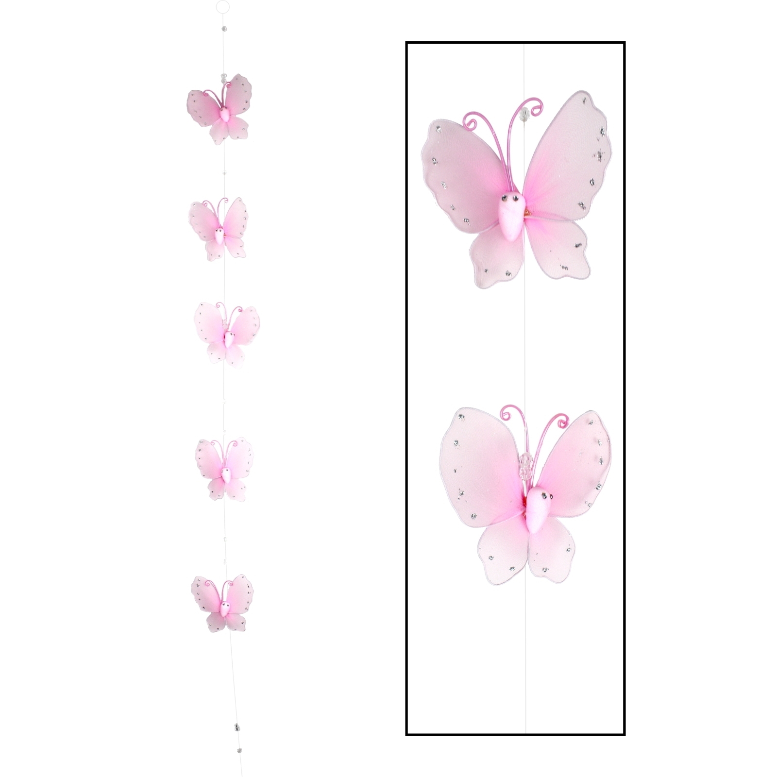 Light Pink Butterfly String Decoration