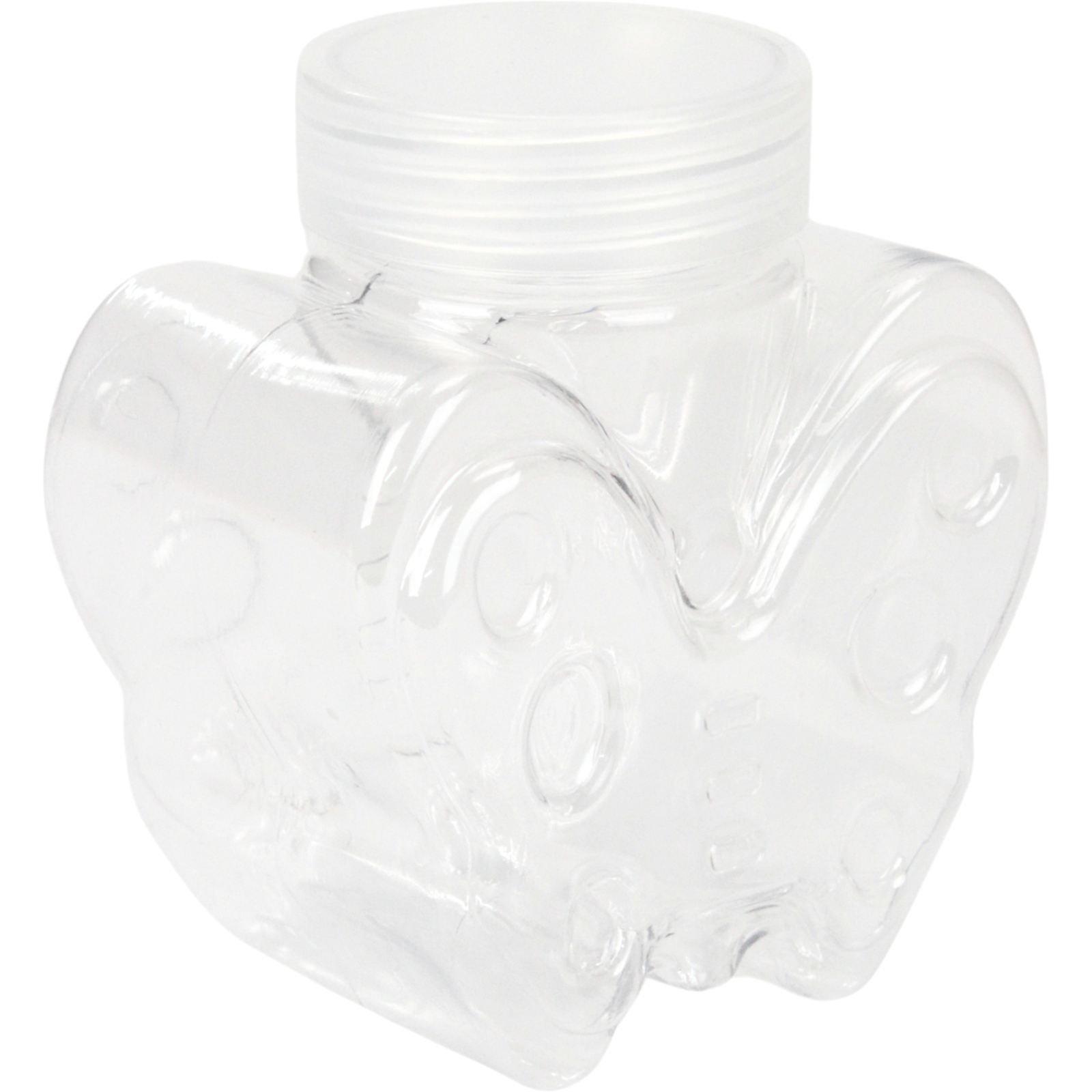 Clear Plastic Butterfly Screw Top Jar 150ml