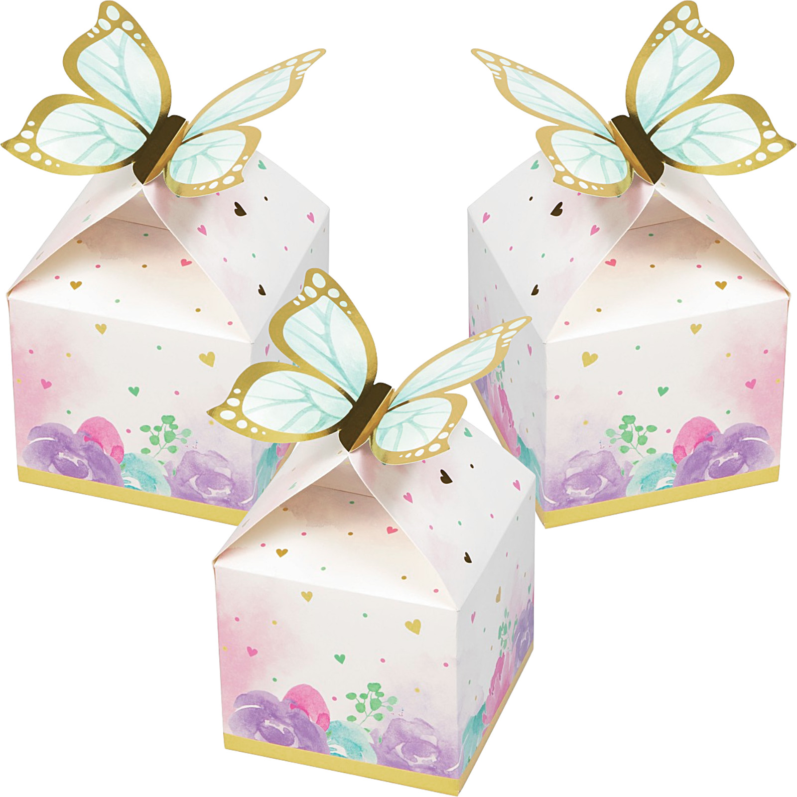 Butterfly Shimmer Lolly / Treat Boxes (Pack of 8) 