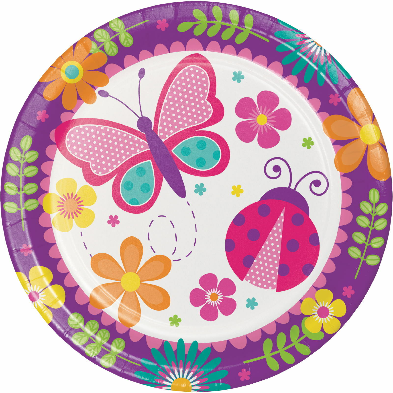 Butterfly Garden Large Paper Plates (Pack of 8)