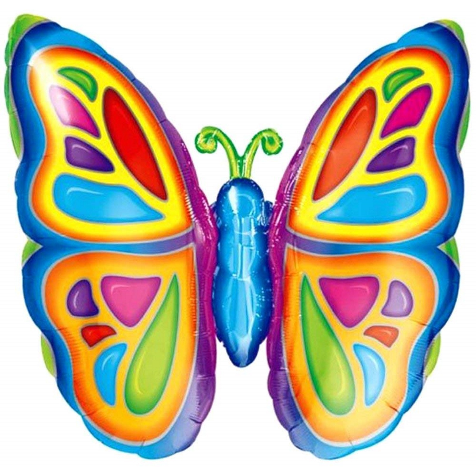 Bright Butterfly Supershape Jumbo Helium Balloon 63cm 