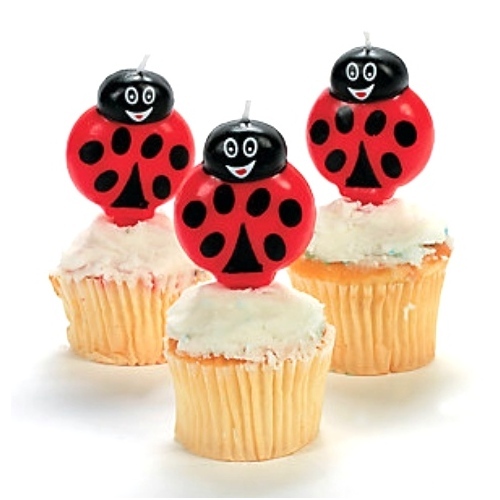 Ladybug Cake Topper Candles (Set of 12)