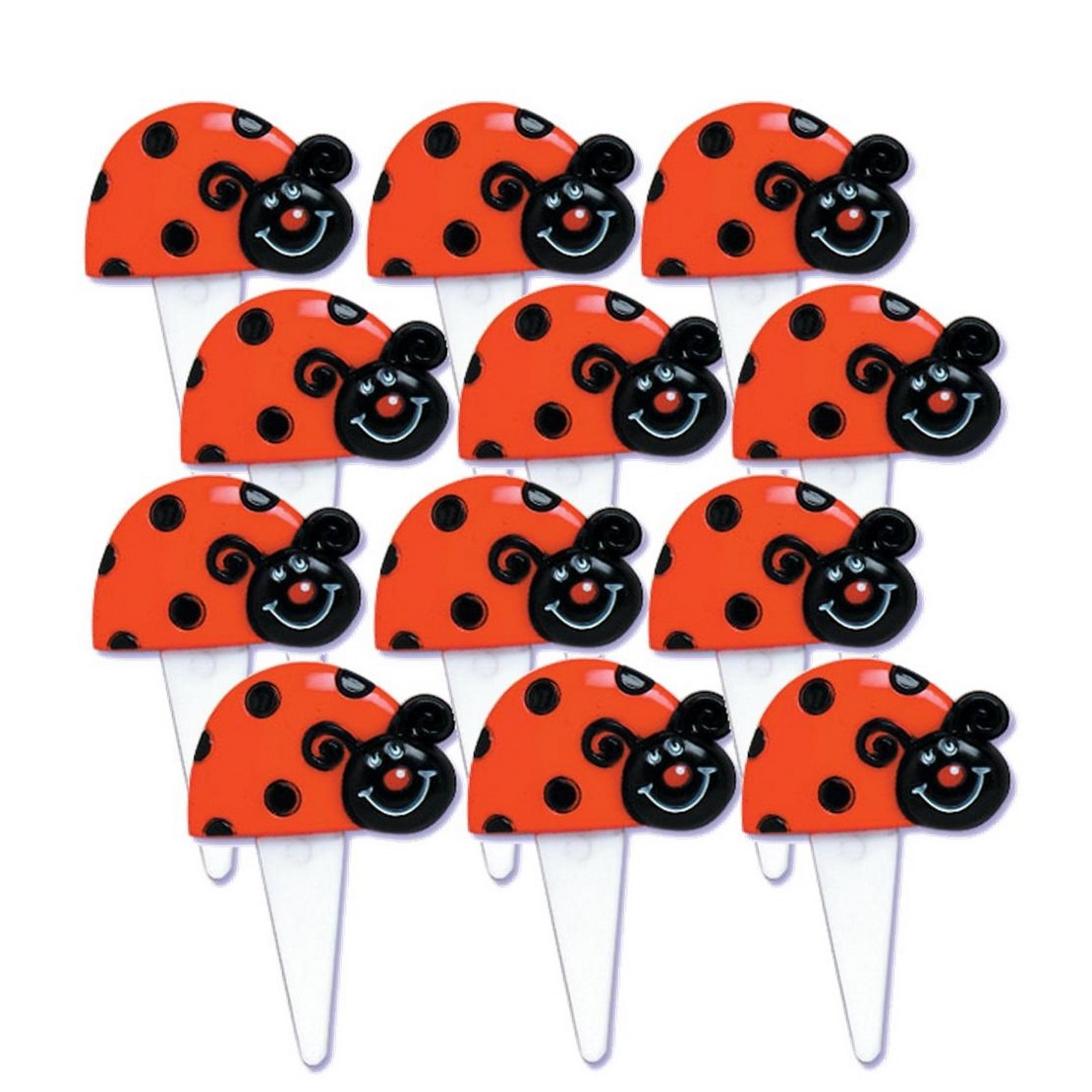 Ladybug Cupcake Picks (Pack of 12)