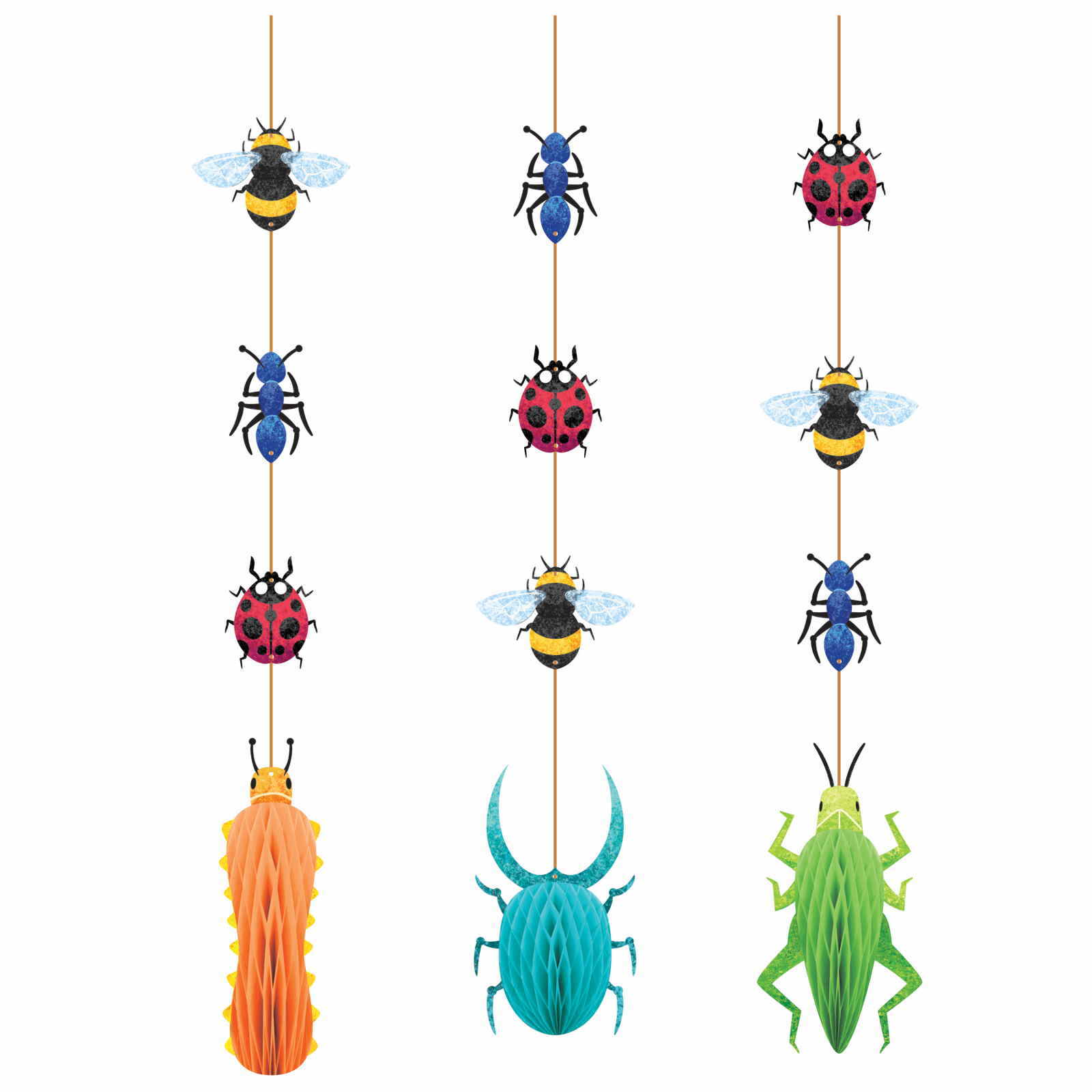Birthday Bugs Hanging Decorations