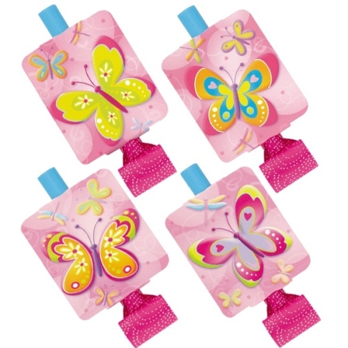 Butterflies and Dragonflies Party Blowers (Pack of 8)