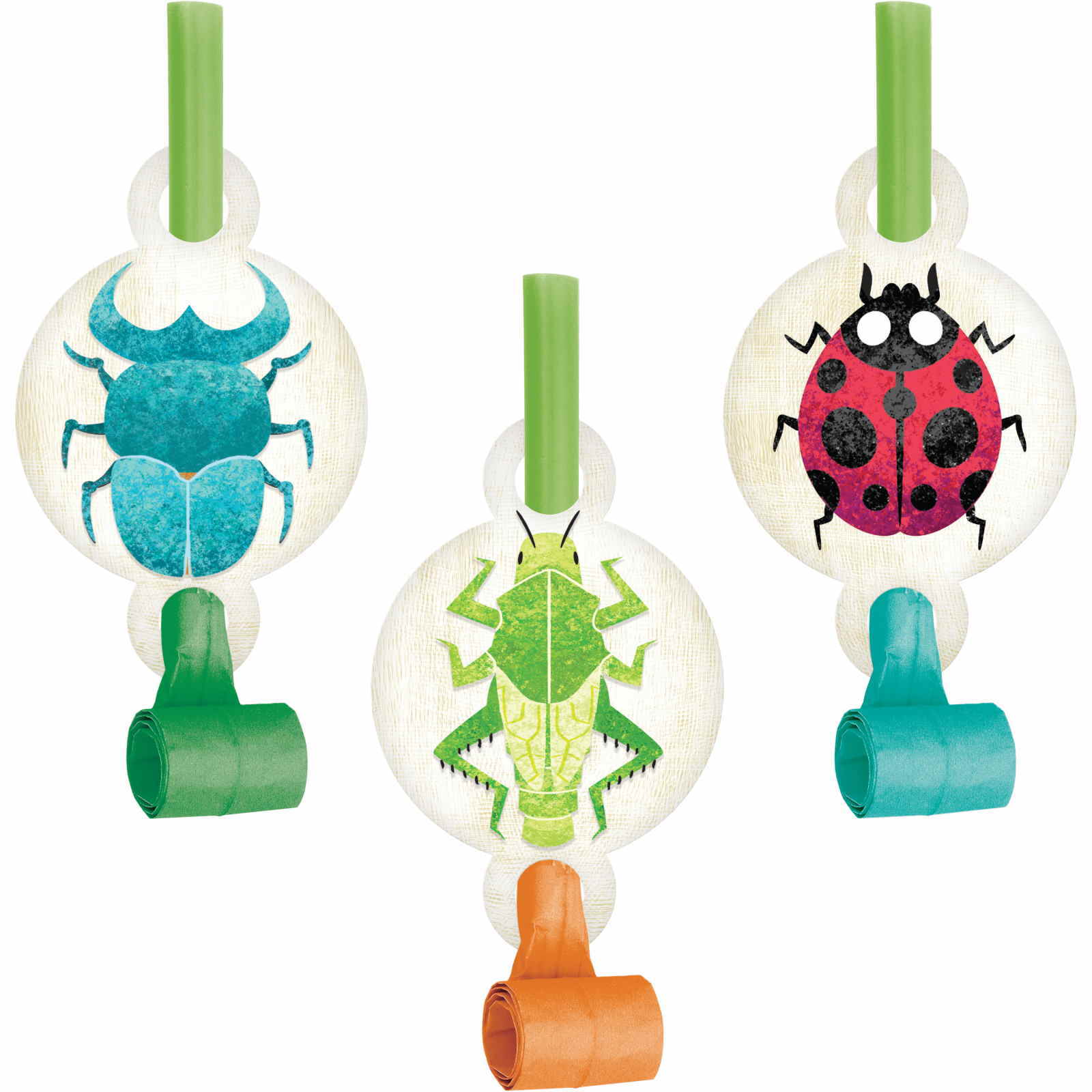 Birthday Bugs Party Blowers (Pack of 8)