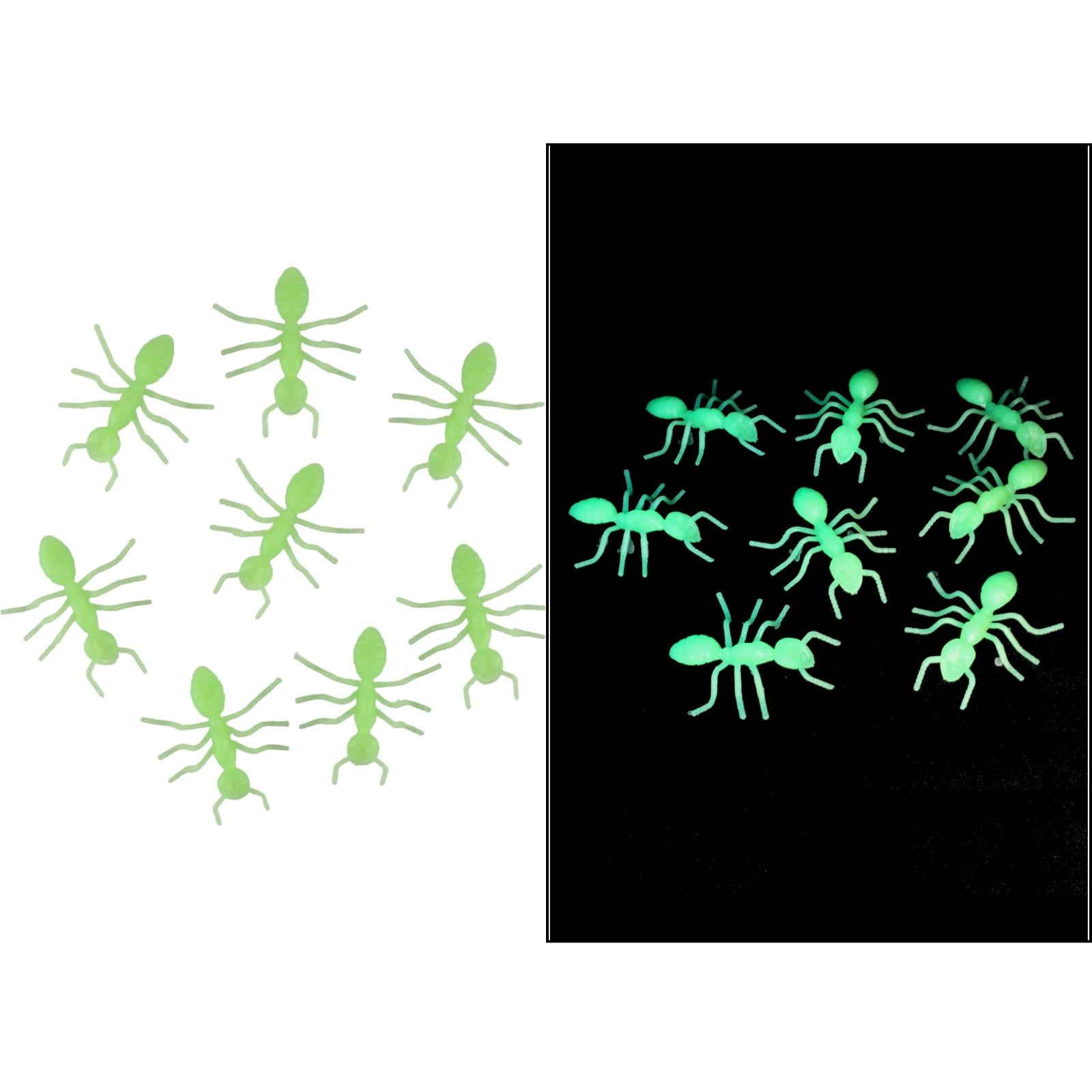 Glow in the Dark UV Plastic Ants (Pack of 8) 