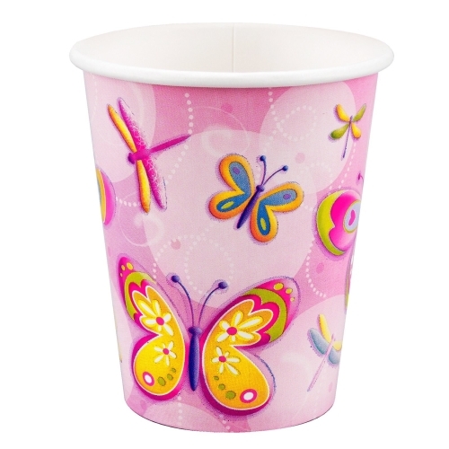 Butterflies and Dragonflies Paper Cups (Pack of 8)
