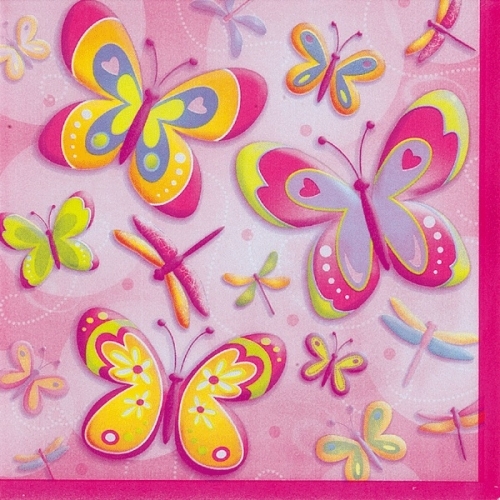 Butterflies and Dragonflies Large Napkins / Serviettes (Pack of 16)