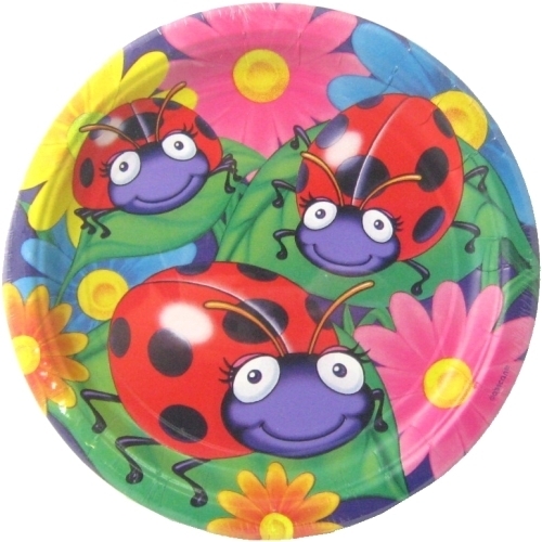 Ladybugs Large Paper Plates (Pack of 8)
