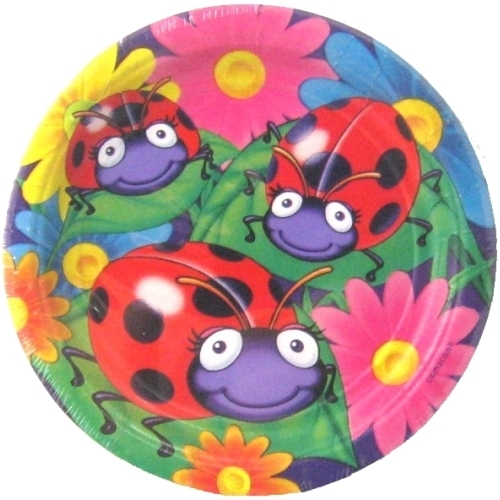 Ladybugs Small Paper Plates (Pack of 8)