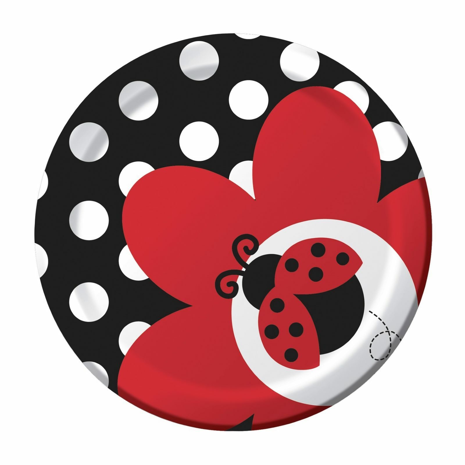 Ladybug Fancy Small Paper Plates (Pack of 8)