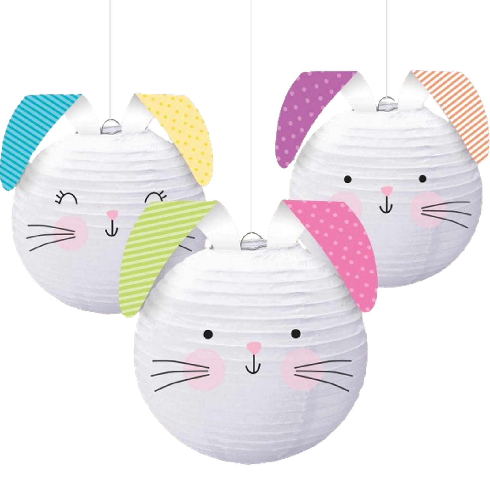 Hello Bunny Paper Lanterns (Pack of 3)