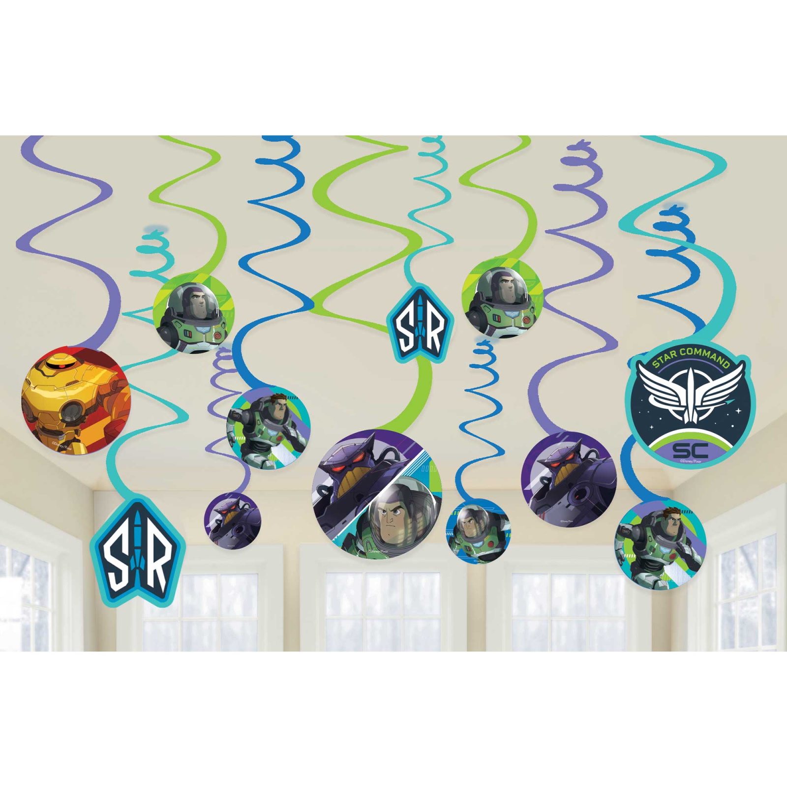 Lightyear Swirl Decorations (Pack of 12)