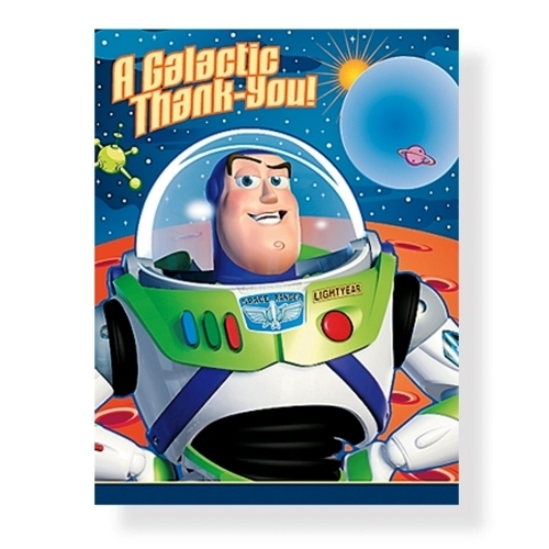 Buzz Lightyear Party Thank You Cards (Pack of 8)