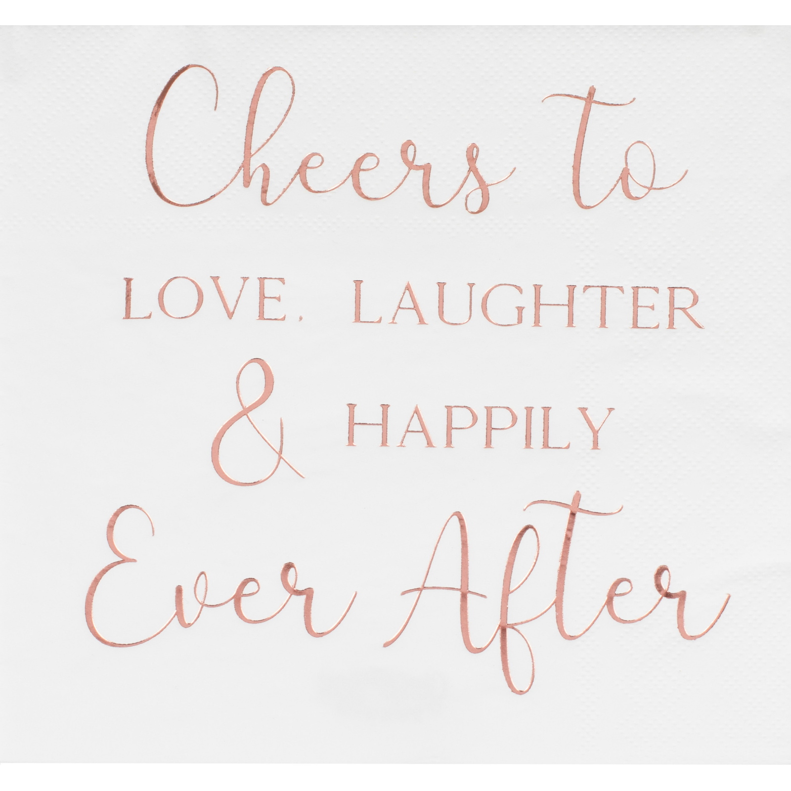 Ginger Ray Cheers To Love Laughter & Happily Ever After Large Napkins / Serviettes (Pack of 16) 